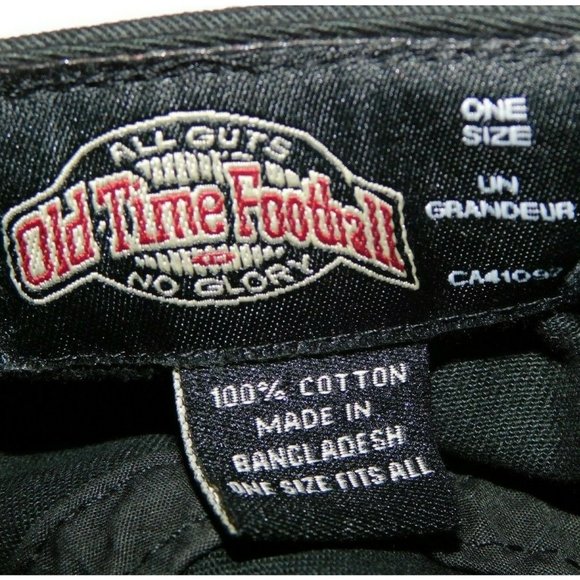 Vintage CFL Saskatchewan Roughriders Old Time Football Black Cap hat - Picture 9 of 9